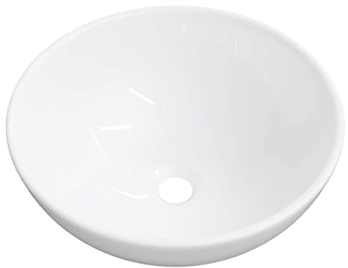vidaXL Lavandino Bianco 28x28x10 cm in Ceramica