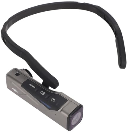 Annadue Videocamera 4K, Fotocamera EP7 20MP WiFi Montata Sulla Testa con APP per Sport All'aria Aperta, Fotocamera a Mani Libere PTZ con Messa a Fuoco Automatica Anti-vibrazione per