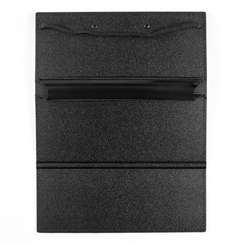 Portapapeles De Enfermería Plegable | Placa Triple De PP Placa Médica Plegable Carpeta De Enfermera Tablero De Escritura Clip De Tablero De Espuma De Plegable, Portapapeles Negro Liviano
