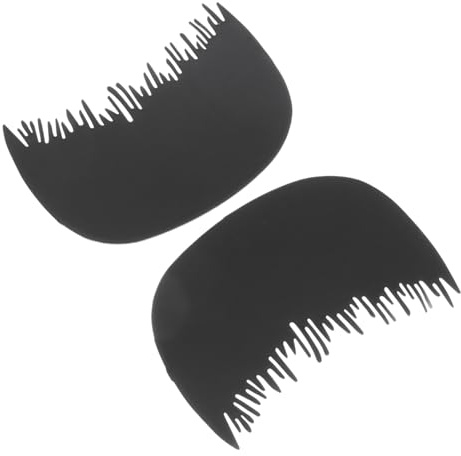 HONMEET Hair Fiber Comb and Hairline Shield Comb Set 2pcs Plastic Hairline Optimizing Tool for Thickening Professional Barber Supply Suitable for Styling and Forehead Coverage