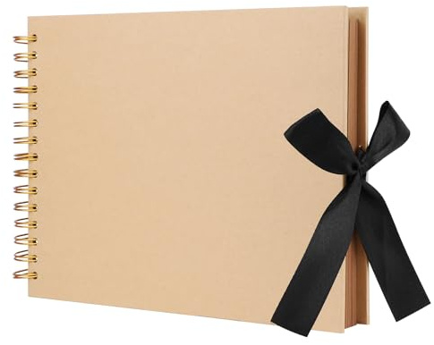 Libro de fotos para personalizar, 80 páginas negras, álbum de fotos A4, álbum de fotos DIY para diseñar uno mismo, álbum de fotos de papel de estraza para graduación, cumpleaños, aniversario de boda