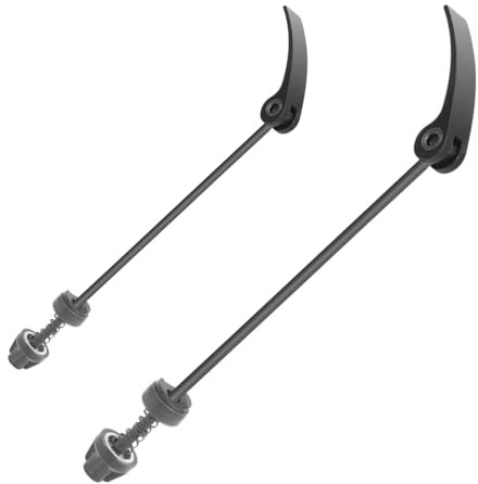 ZHAOYCSH Palanca de Liberación Rápida para Bicicleta - 1 Par Eje Hueco Buje Negro - Pinchos de Cierre Rápido Compatible con Rueda Delantera/Trasera, Bicicletas de Carretera y Montaña (MTB)