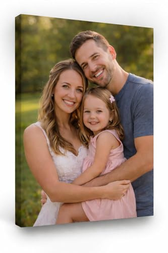 SCS Sal's Custom Shop Custom Photo Canvas Print – Personalized Wall Art from Your Image – Wedding, Family, Anniversary, Memorial & Portrait Photos – Gallery-Wrapped, Ready to Hang