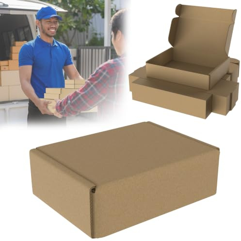 Froadp fraktkartong 15 x 10 x 4 cm maxibrev kartong för frakt 60 stycken | Vikbar design, snabb montering utan verktyg, perfekt för små varor, presenter och platsbesparande förvaring