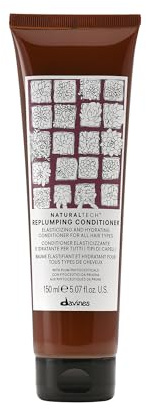 Davines Naturaltech Replumping Conditioner, Elasticizing & Moisturizing for Fine Hair Lacking Elasticity - With Plum Phytoceuticals - Detangles & Adds Body, 5.07 Fl Oz