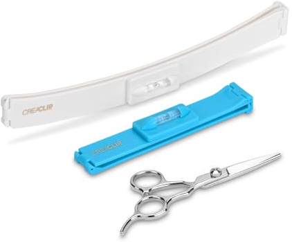 Original CreaClip Set and Scissors Hair Cutting Tool - As seen on Shark Tank - DIY Hair Styling Kit for Layers Bangs Bobs Trims Split Ends Professional Shears Hair Cutting Scissors/Shear
