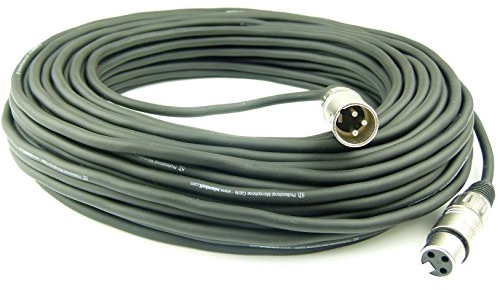 Adam Hall Cables 3 STAR DMF 3000 - Mikrofonkabel, 3-Pol XLR female auf 3-Pol XLR male, schwarz, 30m