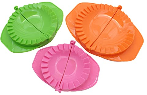Zoie + Chloe Set of 3 Dough Press - Plastic Pastry Shaper & Empanada Maker Press With Crimped Crust Edges - Kitchen Tools For Making Dumplings, Hand Pie, Ravioli, Pierogi, Turnover - 4”, 5”, 6”