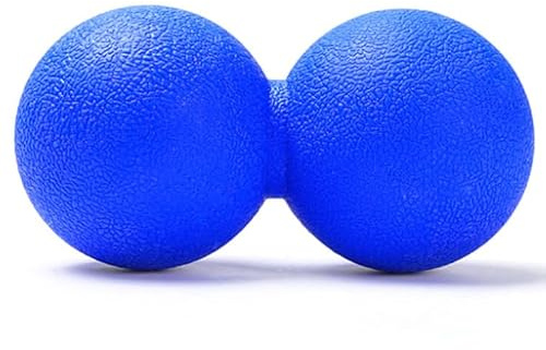 Eliteshine Double Lacrosse Massage Ball for Myofascial Trigger Point Release & Deep Tissue Physical Therapy and Muscle Relax (Material: TPE, Blue)