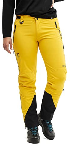 RevolutionRace Cyclone Rescue Pants, Damenhosen, Belüftete und wasserdichte Hose für Wanderung und Anderen Outdoor-Aktivitäten, Yellow, S