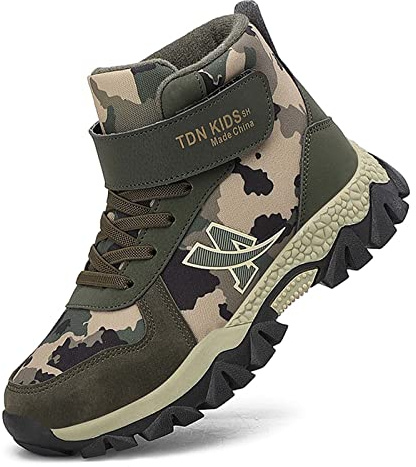 Chaussures de Randonnée Enfant Bottes de Trekking Garçons Filles Bottes de Randonnée Extérieure Antidérapant Chaussures de Marche Sneakers