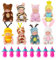 Lotvic Mini Babypuppen, 8 Stück Mini Reborn Puppen, Babypuppen Zubehör Set mit 8 Nuckelflasche, 4 Zoll Reborn Baby Dolls Newborn, Newborn Reborn Baby, Miniatur Puppenspielzeug für Kinder Mädchen