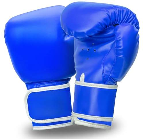 Kids Boxing Gloves for Kids Boys Girls Youth Age 5-12 Years Training Gloves for Punching Bag Kickboxing Muay Thai Mitts MMA, Blue