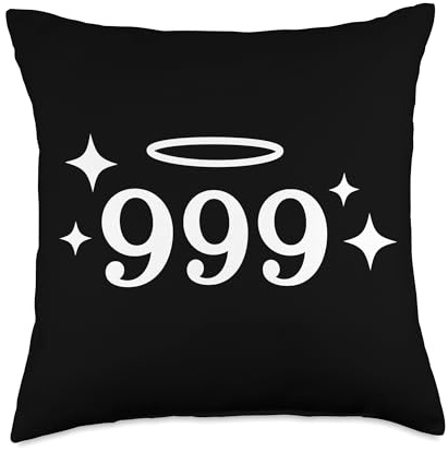 999 Angel Number Throw Pillow
