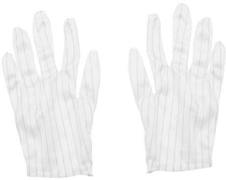 UKCOCO 10 Paar Antistatische Fäustlinge Industriehandschuhe Und Laborhandschuhe Pflegehandschuhe Arbeitshandschuhe Fäustlinge Weiß