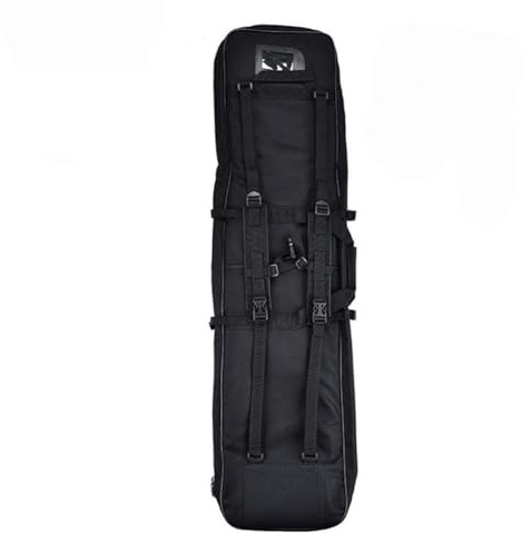 MeevrgR Bolsa de almacenamiento para caña de pescar para acampar al aire libre, mochila de tela Oxford 600D con acolchado grueso, correa de hombro ajustable, múltiples opciones de transporte, 0,85 m/1
