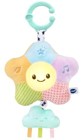 VTech - Lumi Veilleuse Balade Enchantée - Peluche Veilleuse Nomade avec Bruits Blancs, Sons de la Nature et Musique Relaxante - Jouet pour Poussette - Cadeau Bébé Naissance - Contenu en Français