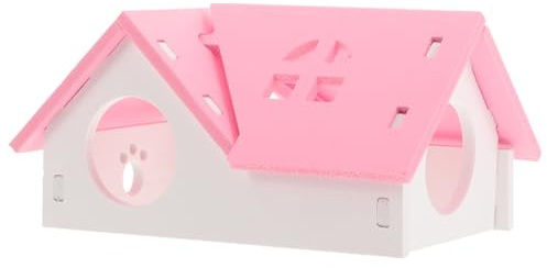 Lurrose Cachette pour Hamster en Matériau Robuste Maison Américaine Petite Taille Décor de Cage Confortable Fourniture pour Hamster et Petits Rongeurs Nid Douillet pour Animaux de