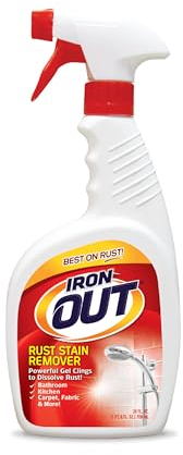 Iron OUT Rust Stain Remover Spray Gel, Remove Rust Stains in Bathrooms, Kitchens, Laundry, and Outdoors, Made in the USA, 24 Ounces