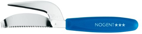 Nogent*** 09037G Ecailleur à Poisson Lame en INOX/Manche en Polypropylène Bleu