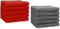 Betz 10 Stück Gästehandtücher Premium 100% Baumwolle Gästetuch-Set 30x50 cm Farbe rot und anthrazit