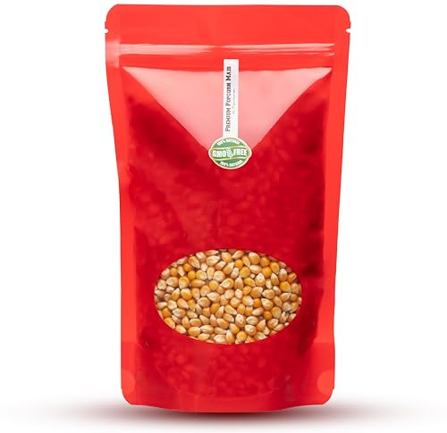 Hopser Food Fun Premium Mushroom Popcorn Cinema Popcorn 1 Kg Sac XL 1:46 Premium popcorn volume dans un sac refermable Sans OGM.