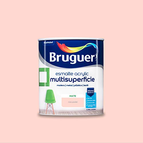 Bruguer Acrylic Multisuperficie Esmalte al agua Mate Rosa Pastel 750 ml