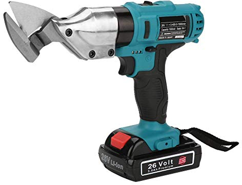 Focket Cisailles électriques sans Fil Professionnelles, Ciseaux électriques au Lithium à Main Rechargeables en Acier Inoxydable Kit de Coupe de Métal à Vitesse Continue pour Métal, Tôle de Fer, Tapis