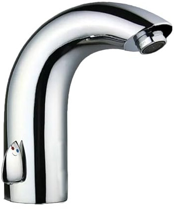 BAGNOCLIC - Rubinetto Miscelatore Elettronico Automatico | Ad Infrarossi | Cromo, Cromata, Ottone, Neutro | Installazione Facile | Sistema Antimanomissione