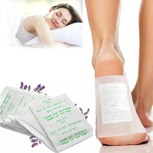 ZHEN® Lavender Detox Foot Pads with 100 Adhesive Sheets - Foot Patches to Relieve Body Stress, Improve Sleep, Enhance Blood Circulation, Remove Body Toxins