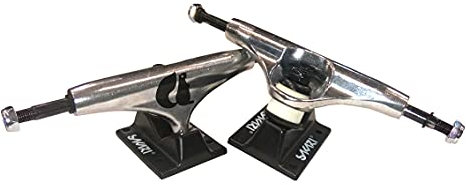 Glutier Sakari Ejes de monopatín Skate Skateboard Trucks (Set 2) 5.25 Raw Black
