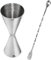 Barmaß Jigger Messbecher Cocktail 304 Edelstahl für Cocktails 30ml/60ml mit Mischlöffel, Silber