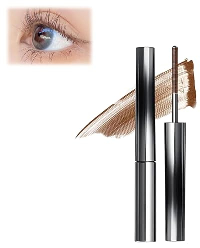 NNBWLMAEE Nour Iron Wand Mascara, Judy Doll Mascara, Judydoll Curling Iron Mascara, Olivia Blaire Iron Wand Mascara, Waterproof, Long Lasting, No Flaking, No Clumping (Brown)