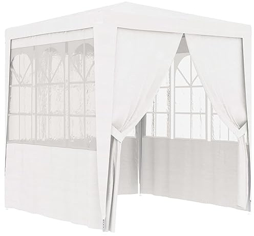 Vopese Carpa Profesional para Fiestas con Paredes Blanco 90 g/m² 2x2 m Anti-UV e Impermeable Cenador Pabellón de Jardín para Camping, Fiestas, Exterior