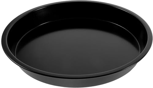 Ciieeo Molde para Pizza Diámetro 22cm Antiadherente de Acero al Carbono Redondo Bandeja para Hornear en Horno Doméstico Diseño Simple y Uso Conveniente