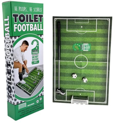 Diabolical DP1269 Toilet Football - Secret Santa Gifts for Men Under 15 Pounds, Christmas Football Gifts for Boys, Football Stuff for Boys, Toilet Gifts for Men, Novelty Presents