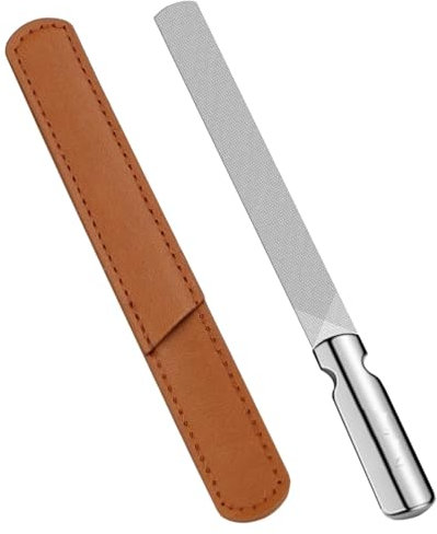1 pezzi Limpiadores de Uñas Profesionales de Acero Inoxidable de Doble Cara, Superficies de Limado Gruesas y Finas, Reutilizables y Resistentes 3