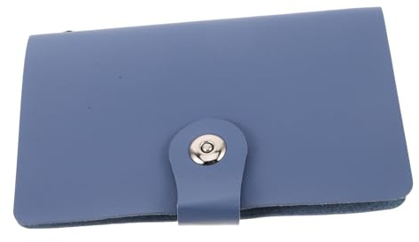 HAPINARY Carnet de Rangement pour Factures et Billets en Pu Bleu avec Compartiments Multiples, Design Portable et Élégant, Organiseur Compact pour Bureau et Maison