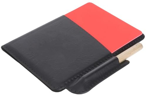 PRETYZOOM Set Cartons Arbitre Football Rouge et Jaune Portable avec Pochette Pratique pour Compétitions Scolaires et Événements Sportifs