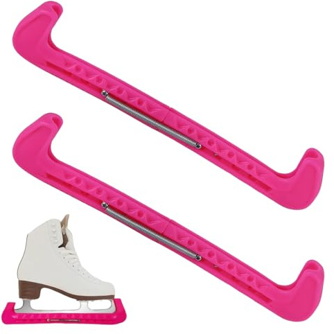 1 Paire Protege Lame Patin a Glace, Protection de Patins à Glace, Protections Réglables pour Patins à Glace, Ressort Protege Lame Patin a Glace, pour la Plupart des Tailles de Patins