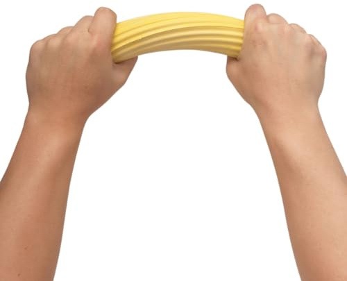 CanDo Barra per Esercizi Twist-n-Bend da 30,5 cm Gialla, Resistenza Extra Leggera – Strumento per il Potenziamento di Mani, Polsi e Spalle per Fisioterapia e Terapia Occupazionale