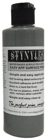 Badger Air-Brush SNR-402 Stynylrez Water Based Acrylic Polyurethane Surface Primer, 4-Ounce, Gray