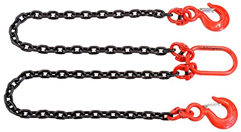 Pro-Lift-Montagetechnik 2t Anschlagkette, zweisträngig, Länge 135cm, Haken mit starrer Öse, SC23, 01274