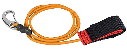 Tbest Kajakpaddel-Leine, elastische Kajak-Kanusicherheitsschnur, Angelrute-Leine, Lanyard-Schnur mit Karabinerclip zum Paddeln(Orange)