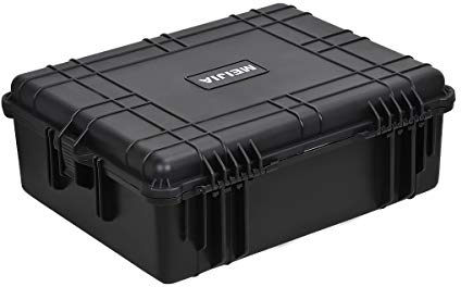 MEIJIA Wasserdichter Hartschalen-Kamerakoffer IP67 Zertifiziert - Verstellbar anpassbare Schaumstoff-Innenlage,ideal für Drohnen, Kamera, Ausrüstung, Pistolen, 61,5 x 49,3 x 21,8 cm，Schwarz