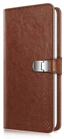 Fintie Fotoalbum für Fujifilm Instax Square SQ1/SQ6/SQ10/SQ20/SQ40, 64 Taschen Foto-Album für Instax SP-3, Kodak Mini 3 Square Retro Sofortbildkamera Drucker, Braun