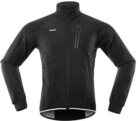 Lixada Uomini Ciclismo Giacca Impermeabile Antivento Termico Pile Ciclismo Jersey MTB Bicicletta Equitazione Corsa Autunno Inverno Giacca Cappotto Adatto per Ciclismo Corsa Alpinismo