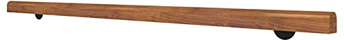 Handlauf Holz Geländer Handläufe für Treppen Innen Aussen Treppengeländer Wandhandlauf für Loft Treppen Dekor,mit Installationskit,Anpassbare Länge (80cm)