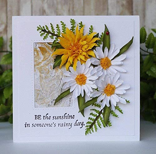 Matrices de découpe en forme de marguerites pour la fabrication de cartes, pochoirs de découpe pour bricolage, scrapbooking, album photo, papier de gaufrage décoratif pour la de cartes avec gabarit