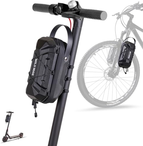 VERTAST Scooter väska styre väska för skoter cykelväska styre vattentät cykelkorg framficka för elskoter elcykel Xiaomi Mijia M365 Sedway ES, svart-3L